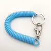 Llavero de Cuerda Elástica Retráctil Pulsera Antiperdida Anillo Cadena Cordón de Resorte Accesorios Plástico Cuerda de Resorte Colgador de Bolsa Antiperdida
