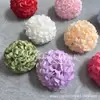 Flor de Crisantemo de Bola de Terciopelo de Nieve de Cabeza Única Decoración de Arco de Flores de Plomo para Techo de Auditorio de Bodas Flor Artificial Flor de Simulación de Boda Bola de Cebolla