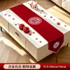 Decoração de Quarto de Casamento Casa Nova Caminho de Mesa Festivo Vermelho Casamento Chinês Casamento Noivado Toalha de Mesa Longa Toalha de Mesa de Celebração de Casamento com Personagens
