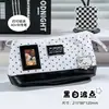 Primer Vistazo a la Estuchera Window de Apple, Bolsa Ita Triangular con Bloques de Color Estilo Japonés, Bolsa de Papelería Estética de Múltiples Capas Portátil para Exhibición de Pines de Estudiante