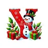 Novo Carro Pendurado Árvore de Natal Plana Transfronteiriça Feriado Carta de Natal 26 Pingente Decorativo Decoração de Boneco de Neve Acrílico