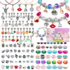 Amazon Mais Vendido Conjunto de Pulseiras DIY Infantil Feito à Mão DIY Contas Exquisito Criativo Conjunto de Pulseiras de Joias Caixa de Presente