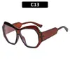 Gafas de sol poligonales de nueva moda transfronterizas, lujo ligero europeo y americano, gafas decorativas simples y casuales, gafas de sol de celebridad de internet para pasarela