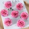 Flor Artificial Clavel Cabeza de Flor Horquilla Adorno para la Cabeza Celebración de Boda Regalo de Acompañamiento para el Hogar Decoración con Flor Tela de Seda Flor Artificial DIY