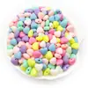 Miçangas Soltas Acrílicas Borboleta Mistas 50g, Miçangas Redondas, Formato de Coração Criativo DIY Pulseira Colar Miçangas Coloridas Macaron
