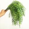 Simulación Mimbre hoja de sauce decoración de interiores para colgar en la pared techo adornos de flores falsas simulación planta verde ratán verde accesorios de fotografía