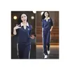 Sportswear terno feminino 2023 Primavera e outono nova moda estilo ocidental popular casual profissional running clothes terno de duas peças