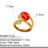 Anillo Nuevo de Acero Inoxidable Oro 18K Europeo y Americano Nicho Lujo Accesible Acero de Titanio de Gama Alta Anillo Abierto Joyería que No se Desvanece