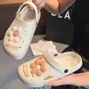 Zuecos cerrados para mujer para uso en casa, pantuflas de verano antideslizantes para baño, de suela suave, ligeros, se pueden usar afuera, pantuflas para hombre