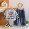 Conjunto de Roupa de Outono para Meninos, Conjunto Elegante de Duas Peças com Moletom de Manga Longa Estilo Coreano para Bebês na Primavera/Outono, Atacado de Roupas para Bebês e Crianças