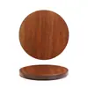 Porta-copos de Madeira de Acácia Japonesa Base Antiderrapante para Copos Tapete Isolante Anti-Queimadura Tapete para Panela Redonda Tapete de Mesa de Jantar Porta-copos de Chá Doméstico