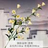 24 Flores Artificiales de Nuevo Estilo Colgantes Invertidas Campana Dorada Flores Falsas Ramas Altas Criptadas Lirio de los Valles Adornos Decorativos para Sala de Estar Flores de Boda Flores en Hilera
