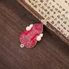 Novo Ornamento Pendente de Bordado Dupla Face de Abóbora e Cavalo em Brocado Song Estilo Chinês DIY Pulseira Pingente Acabado Acessório Venda por Atacado