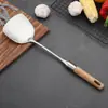 Suministrado directamente por el fabricante: utensilios de cocina de hotel, espátulas de acero inoxidable, menaje de cocina para comedores y uso doméstico, espátulas de cocina con mango de madera