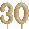 Vela digital de aniversário com glitter dourado fluorescente colorido da Amazon para a véspera de Ano Novo de 2026.