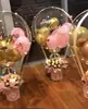 Balde de Abraço Buquê Bola de Onda Acrílica Presente de Feriado Balão Transparente Caixa de Flores Dia dos Namorados Presente de Aniversário