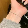 Pulsera de Plata de Ley S925 con Fila Completa de Diamantes para Mujer, Estilo Vintage de Lujo Ligero, Pulsera de Diseño de Nicho de Gama Alta, Popular en Xiaohongshu