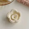 Pinza para el Cabello con Textura Mate y Diseño de Flor Transfronterizo para Coleta Alta, Pequeña Pinza Anticolapso Esponjosa para la Parte Posterior de la Cabeza, Accesorio para el Cabello para Mujeres