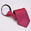 Corbata formal de negocios con cremallera para hombre, estilo coreano, profesional, decorativa, sin nudo, azul, negro y rojo, fácil de poner y quitar.