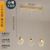 Luminária Pendente Criativa de Cristal com Duas Cabeças e Fio Longo para Restaurante, Lustre de Luxo Leve para Cabeceira, Quarto Principal de Quarto de Luxo