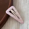 Grampo de Cabelo Triângulo Grande de Tecido Xadrez Estilo Coreano, Presilha Simples e Fashion para Franja Lateral, Presilha Bb Vazada, Acessório de Cabelo de Alta Qualidade