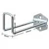 Gancho de agujero cuadrado gancho recto simple gancho curvo simple gancho recto doble gancho curvo doble gancho para herramientas gancho de placa de metal con agujeros resistente