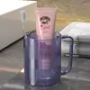 Vaso para Enjuague Bucal de Lujo Ligero, Vaso para Cepillo de Dientes de Pareja, Vaso para Lavarse las Manos para Niños, Estilo Transparente Set Familiar, Vaso para Cepillarse los Dientes, Cepillo de Dientes para el Hogar