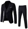 Traje Casual para Hombre Transfronterizo, Chaqueta de Novio, Traje para Hombre, Traje para Hombre, Traje de Tres Piezas, Traje de Talla Grande de Comercio Exterior