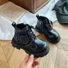 Botas Martin para Niños 2026 Nuevo Estilo Primavera y Otoño Botas Individuales Estilo Británico para Niños Botas de Cuero Retro de Caña Media para Niñas Moda Botas Cortas