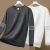 Envio RápidoCamiseta Pulôver Masculina Outono e Inverno Solta Grossa Gola Redonda Manga Longa, Tamanho Grande, Versátil