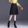 Elegante y chic falda midi plisada para mujer, nueva colección otoño 2026, de cintura alta, línea A que cubre las caderas, falda corta versátil y estilizada para mujer