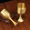 Copa de Vino de Latón, Copa de Cobre Puro, Juego de Copas de Vino Extra Grandes Estilo Antiguo Vintage, Decoración Artesanal