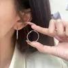 Colección de Pendientes de Plata de Ley 925 Kaiming para Mujer, Pendientes de Aro Hechos a Mano de Alta Gama de Lujo Ligero Estilo Coreano, Accesorios Versátiles Estilo Ins