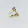 Brincos DIY com Zircônia 6mm Clipes de Orelha Sem Furo Acessórios Brincos com Preservação da Cor Ouro Real Zircônia de Encaixe Aparência de Diamante Cravejado