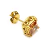 Pendientes Cuadrados de Zirconia y Acero de Titanio para Hombre de Moda Estilo Japonés y Coreano Nicho Gama Alta Retro Yuppi Pendientes Guapos para Hombre