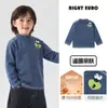 Camiseta de manga larga para niño estilo europeo derecho, top de manga larga de invierno para bebé, cuello semi-alto, ropa nueva para niños, ropa de invierno