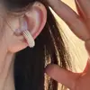 Pinzas para Orejas Retro Estilo Hong Kong con Perlas en Forma de C, Simples y de Moda para Mujeres sin Perforaciones, Exquisitos Pinzas para Cartílago, Aretes de Lujo Ligero y de Gama Alta