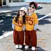 Ropa de primavera y otoño para niños, ropa de actuación de baile callejero para hermanos, ropa de otoño hip-hop moderna para niñas, ropa deportiva para niños, ropa deportiva de moda
