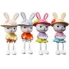 Llavero de conejo de pata larga colgante de plástico PVC micro paisajismo coche escritorio pastel manualidades adornos al por mayor