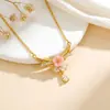 Collar de Mariposa Europeo y Americano de Cobre con Microincrustaciones de Zirconia para Mujer, Cadena para Clavícula de Estilo Coreano de Moda, Estilo Ins, Dulce Temperamento