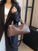 Bolso de mano de moda de gran capacidad para mujer 2023 otoño e invierno Nuevo bolso bandolera romboidal casual para combinar con todo, bolsa de viaje