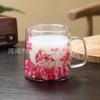 Taza de Café de Vidrio Transparente Resistente al Calor de Doble Capa Anti-quemaduras Nueva Producto Transfronterizo Taza con Asa para Cappuccino Aislamiento Térmico y Anti-quemaduras