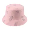 Basin Hat Mulheres Summer Street Dupla Face Borboleta Pescador Chapéu Estilo Coreano Outdoor Sun Hat Pequeno Fresco Protetor Solar Chapéu Pescador Moda