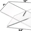 Estantería de Acrílico, Estantería Transparente, Estante Abierto Grande para Lectura, Adecuado para Guardar Recetas, Revistas, Etc.