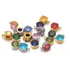 Pingente Redondo de Aço Inoxidável para Cravação de Pedra Zircônia com Pedras Coloridas DIY Colar Pulseira Acessórios de Joias Atacado Transfronteiriço