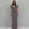 Vestido Retro Europeo y Americano para Mujer, Estilo Suave Kardashian Ajustado con Tirantes Finos Largo, Sin Mangas Color Sólido Vestido de Verano para Mujer