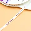 Ventas Directas de Fábrica Cinta Acanalada Blanca de 1.0m Estilo Ins Cinta para Pasteles Cinta para Envolver Regalos Decoración de Ramo en Inglés