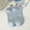 Calcetines de Cachorro de Dibujos Animados de Puntos para Mujer, Calcetines Cortos, Estilo Delgado de Verano con Talón Reforzado, Lindos Calcetines Cortos de Dibujos Animados, Calcetines de Algodón
