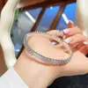 Pulseira de Prata Pura Moeda de Gelo Quebrado para Mulheres, Prata Pura 9999, Bracelete de Prata Único, Presente para Mãe no Festival Qixi ou Aniversário