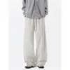 Pantalones de Chándal Scimitar de High Street Americano para Hombre y Mujer, Marca de Tendencia Otoñal, Pantalones de Chándal de Pierna Ancha con Empalmes, Pantalones Rectos Casuales Sueltos Pesados